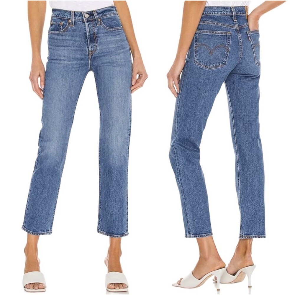 Levi’s Premium Wedgie Hi-rise Button Fly Jeans Blue 26